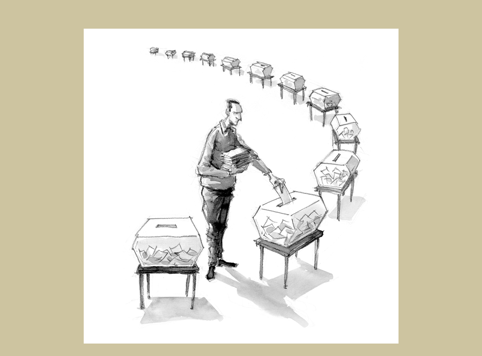 23. �Referendum�, il�lustraci� article revista