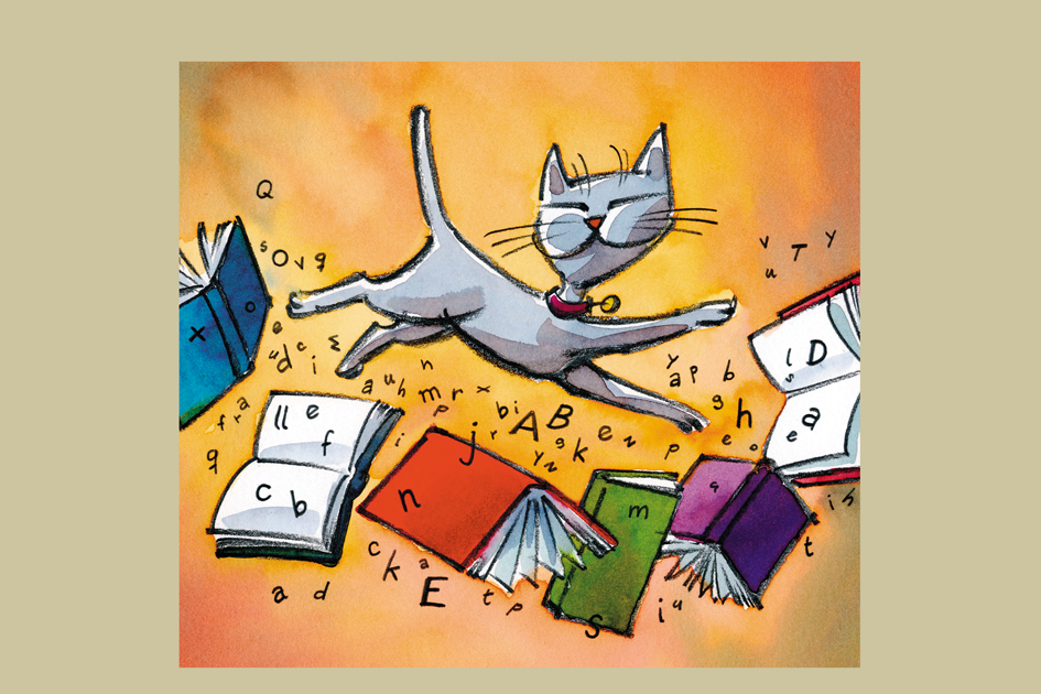 26. �Vet aqu� un conte, vet aqu� un gat�, il�lustraci� llibre infantil